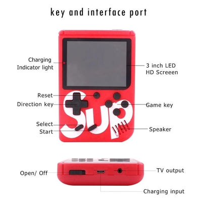 Consola Jocuri Video Portabila SUP Retro Mini Gameboy 400 de Jocuri 2 Jucatori
