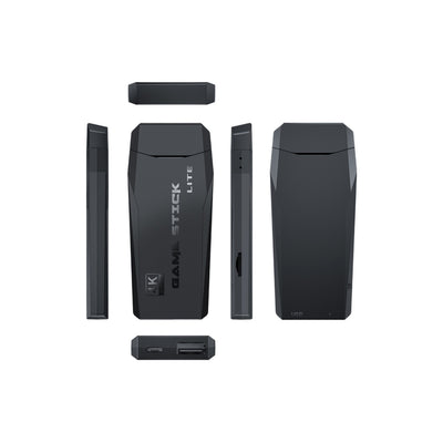 Consola jocuri video retro, ABS, 2.4G wireless, 64GB, pentru TV, suporta pana la 9 emulatori, HDMI, Negru