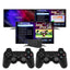 Consola jocuri video retro, ABS, 2.4G wireless, 64GB, pentru TV, suporta pana la 9 emulatori, HDMI, Negru