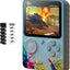Consola portabila cu 500 de jocuri, ecran 3 inch, baterie 1000mAh, din ABS, permite conectarea la televizor, albastru