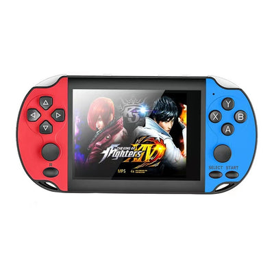 Consola portabila gaming dual rocker gameplayer, Darklove, 8 GB, 1200 de jocuri instalate, Model X7s, Sprijina doi jucatori, Iesire video TV-OUT, 3.5Inch ecran mare HD, Albastru/Rosu