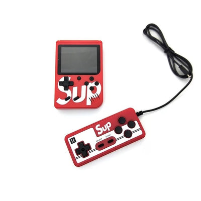 Consola portabila jocuri retro SUP 400 in 1, cu joystick, ecran color 3.0, culoarea rosu