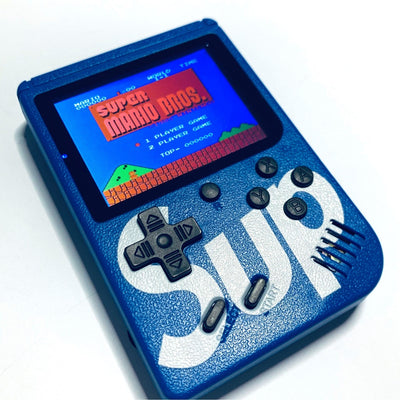 Consola portabila retro elSales ELS-SUPB 500 jocuri in 1, conectare TV, acumulator incorporat, albastru