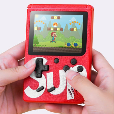 Consola SUP Game Box, 400 jocuri, Rotita volum, Ecran LCD de 3.0 "", Cablu AV, Micro-USB, Multiplayer, Portabil, Rosu