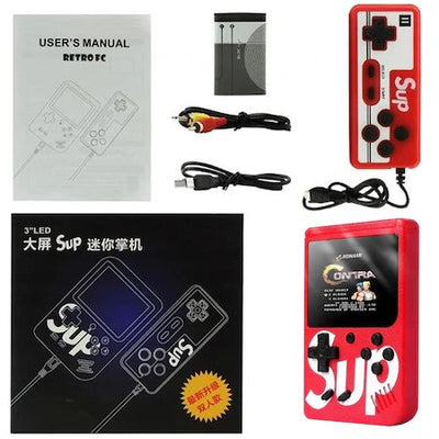 Consola SUP Game cu 400 jocuri, ecran de 3.0", cablu AV, Micro-USB, multiplayer jocurile copilariei, FOXMAG24®