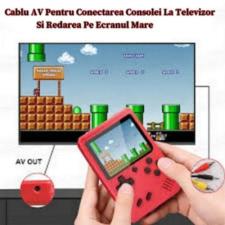 Consola SUP Game cu 400 jocuri, ecran de 3.0", cablu AV, Micro-USB, multiplayer jocurile copilariei, FOXMAG24®