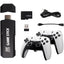 Consola tip stick cu 20.000 de jocuri video, memorie 64 GB, 2xcontroler wireless, cu cablu HDMI, alb/negru