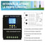 Controler de incarcare solar 100A, Regulator inteligent cu port USB dublu, parametrul automat PWM, display LCD, 7 moduri de functionare, 6 protectii functionale, 12V/24V/36V/48V, negru