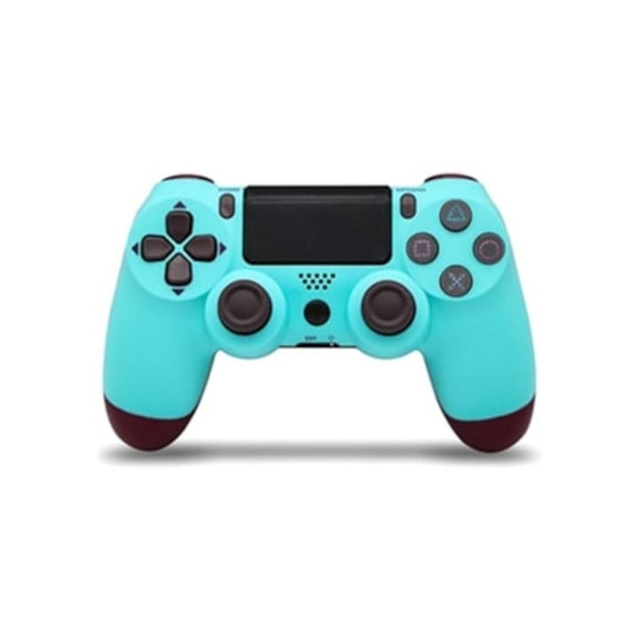 Controler Wireless, pentru PS4/Slim/Pro, dual vibration, senzor de miscare 6 axe, difuzoare stereo, albastru