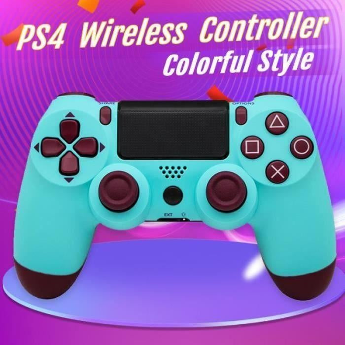 Controler Wireless, pentru PS4/Slim/Pro, dual vibration, senzor de miscare 6 axe, difuzoare stereo, albastru
