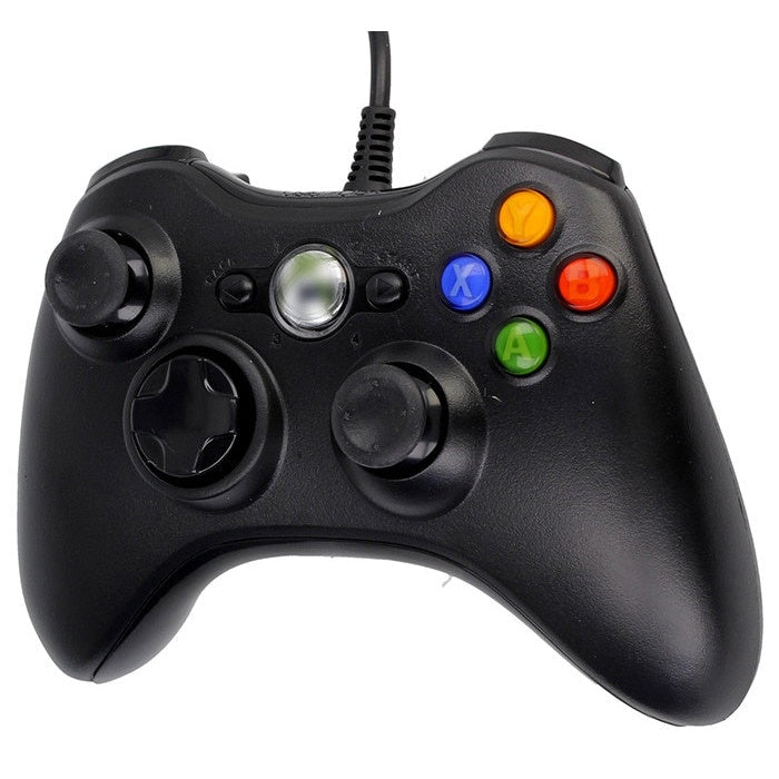 Controller cu fir ElektroStator DualShock pentru Xbox 360, Negru
