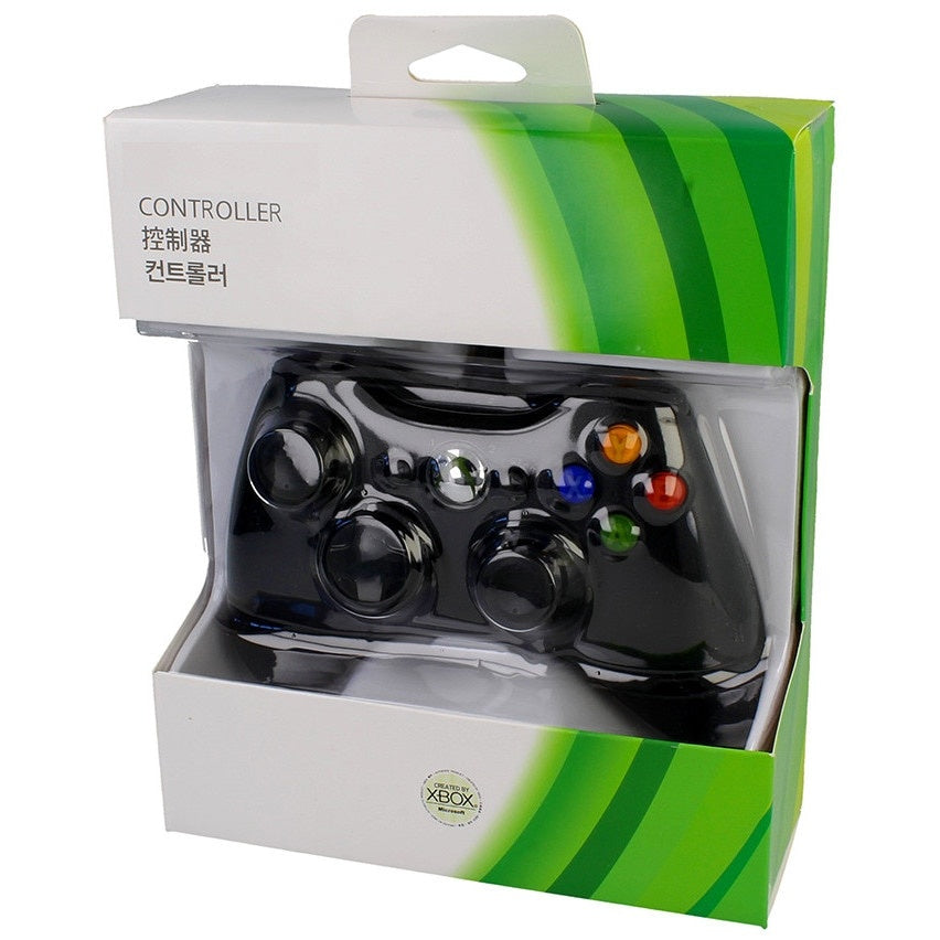 Controller cu fir ElektroStator DualShock pentru Xbox 360, Negru
