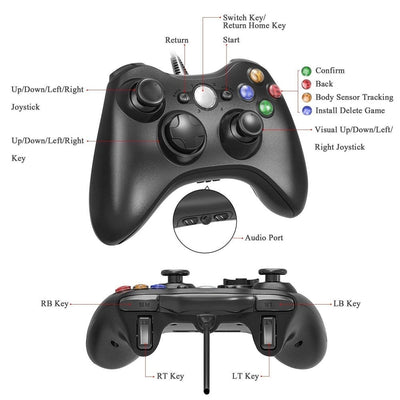 Controller cu fir pentru XBOX 360 / PC, FOXMAG24®