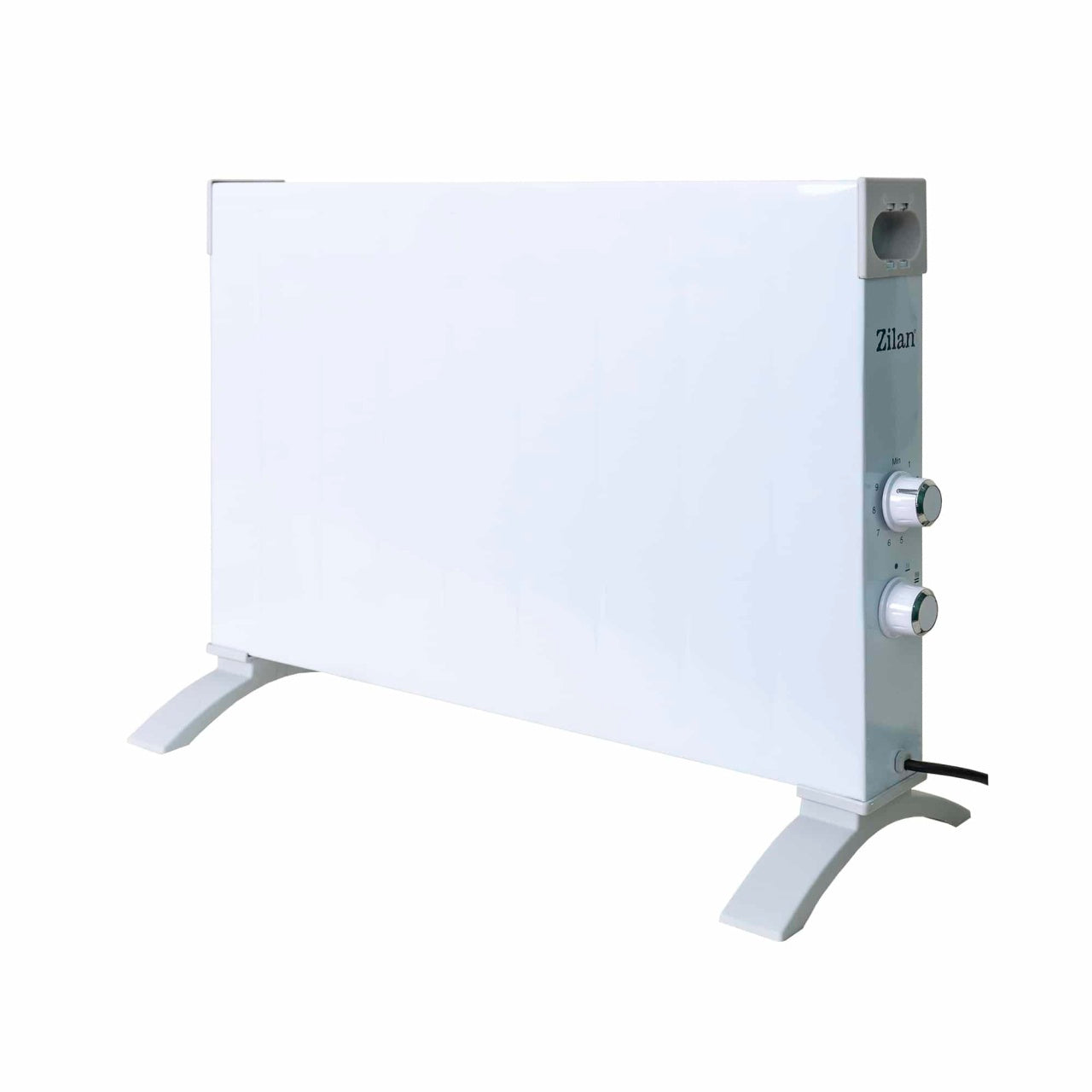 Convector electric 2500W cu termostat si picioare pe roti, alb, pentru incaperi pana la 20 m2