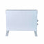 Convector electric 2500W cu termostat si picioare pe roti, alb, pentru incaperi pana la 20 m2