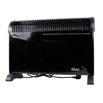 Convector electric podea 2000W cu termostat reglabil, 3 trepte, negru