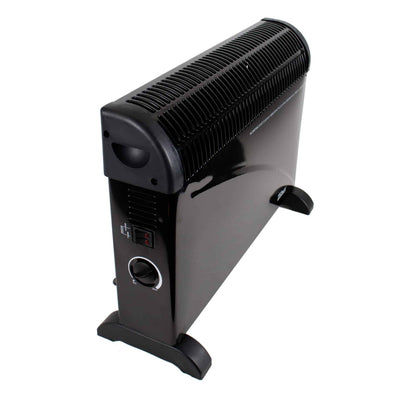 Convector electric podea 2000W cu termostat reglabil, 3 trepte, negru