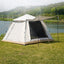 Cort camping pentru 4 persoane, 2 usi, 200x200x150 cm, gri