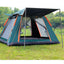 Cort camping pentru 4 persoane, 2 usi, 200x200x150cm, verde inchis