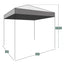 Cort pavilion, cu cadru metalic, pliabil, dimensiuni 3x3 m, acoperis din panza impermeabila, pentru curte, gradina, evenimente, verde/negru