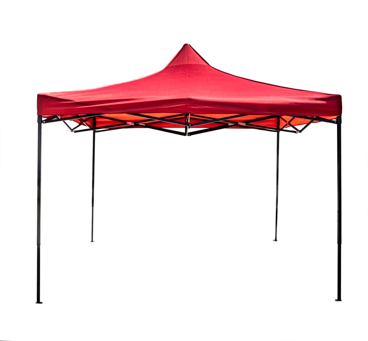 Cort pavilion metalic 3x3 m impermeabil, pentru gradina si evenimente, rosu