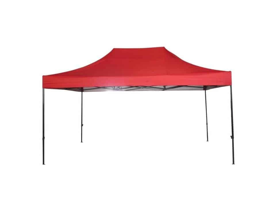 Cort pavilion metalic gradina 3x4.5 m, impermeabil, rosu