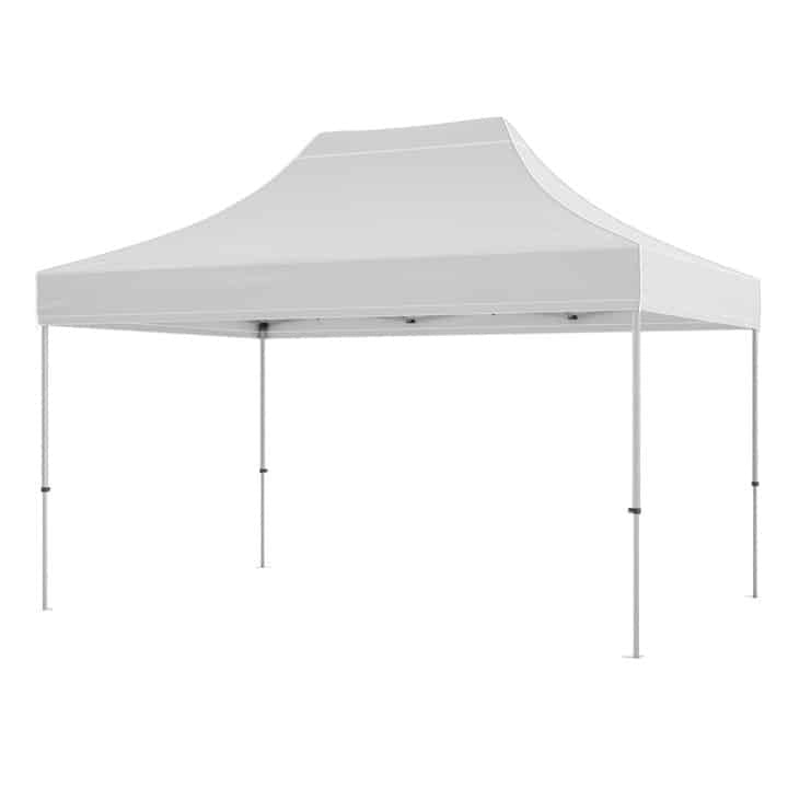 Cort pavilion metalic gradina 3x4.5m, cadru alb si prelata impermeabila