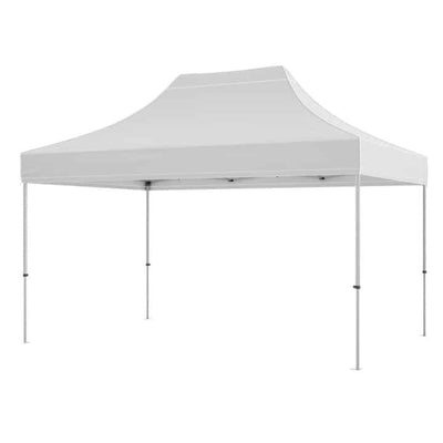 Cort pavilion metalic gradina 3x4.5m, cadru alb si prelata impermeabila