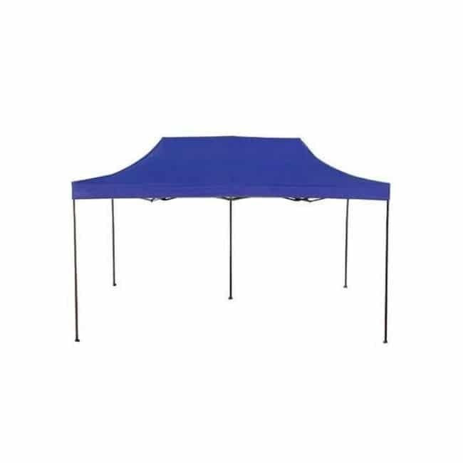 Cort pavilion metalic gradina impermeabil 3x6 m albastru