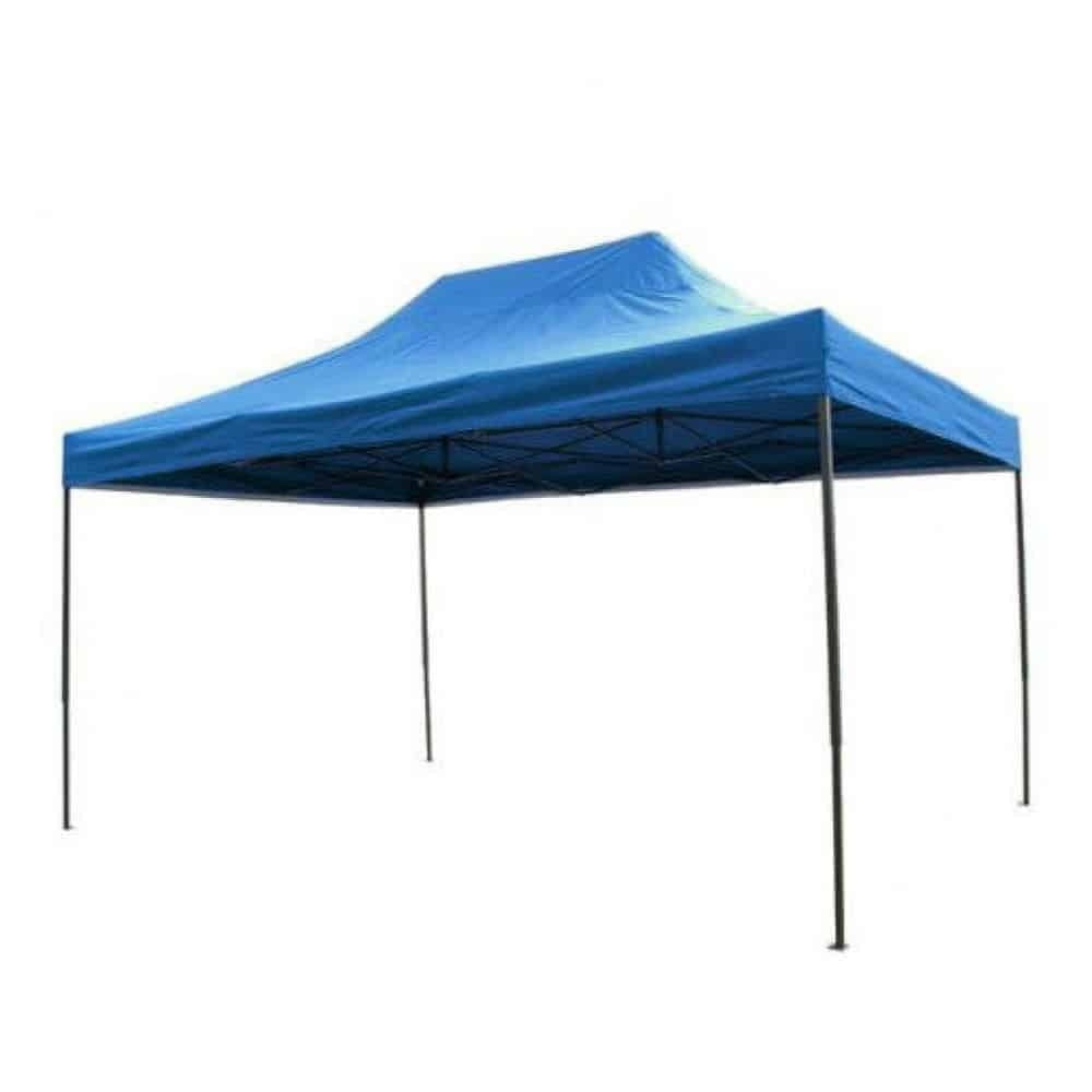 Cort pavilion metalic impermeabil pentru gradina 3x4.5 m, albastru
