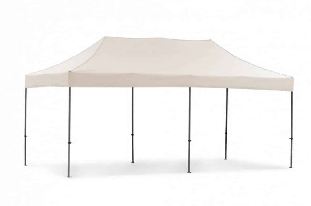 Cort pavilion metalic pentru gradina, impermeabil, 3x6 m, alb
