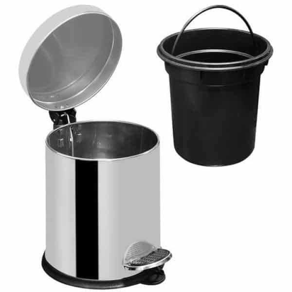 Cos de gunoi inox cu capac si pedala, 12L, design compact si modern