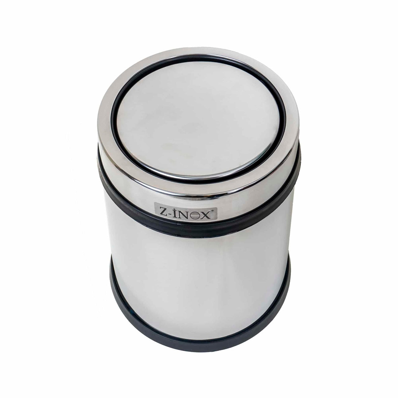 Cos menajer din inox 8 litri cu capac rotativ, forma cilindrica