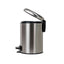 Cos menajer inox 3 litri cu pedala, design cilindric, pentru interior