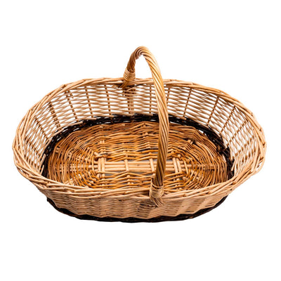 Cos rachita oval, maro, 50x33x30 cm, design natural
