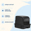 Cotieră Auto Universală cu Spațiu de Depozitare, Negru, Model 232-4 – imagine 3