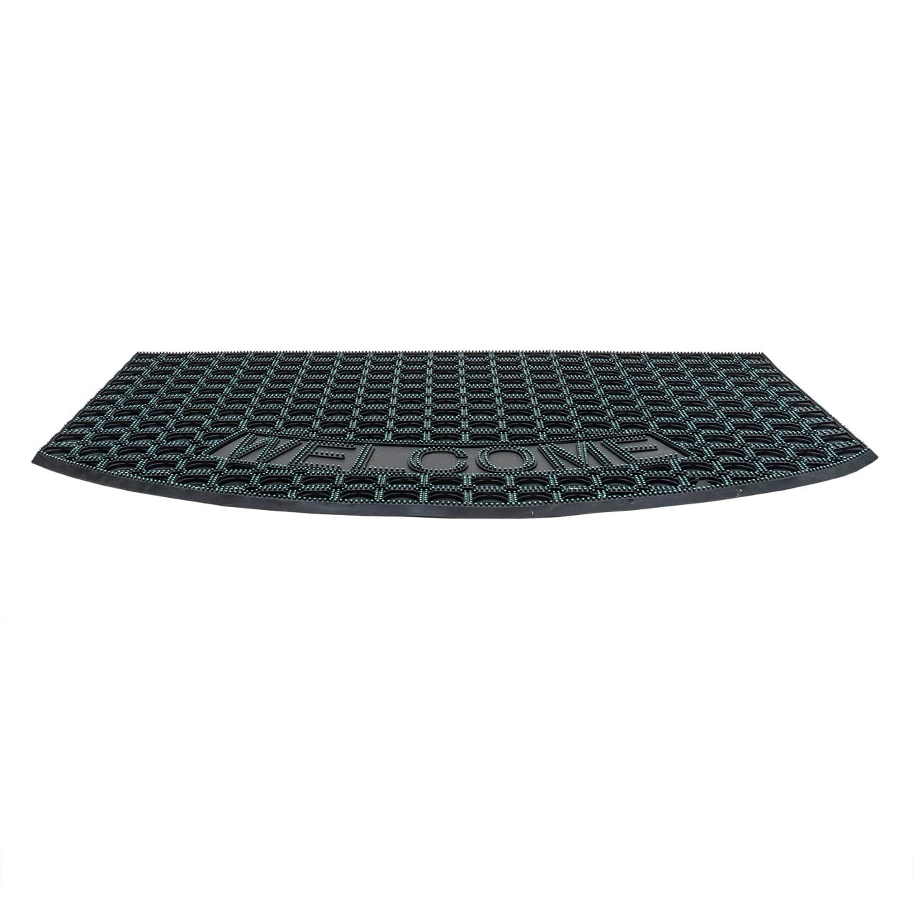 Covor intrare cauciuc dreptunghiular 79x49 cm, negru, model Welcome