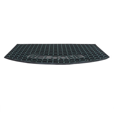 Covor intrare cauciuc dreptunghiular 79x49 cm, negru, model Welcome