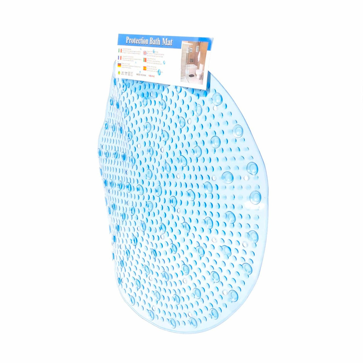 Covoras rotund pentru cada cu ventuze, diametru 50 cm, antiderapant si masaj talpi