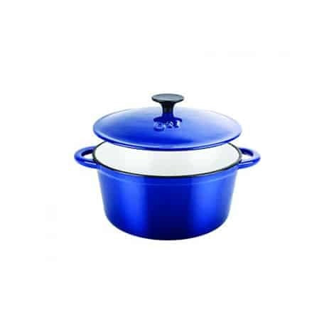 Cratita fonta emailata cu capac, 24 cm, capacitate 3.8L