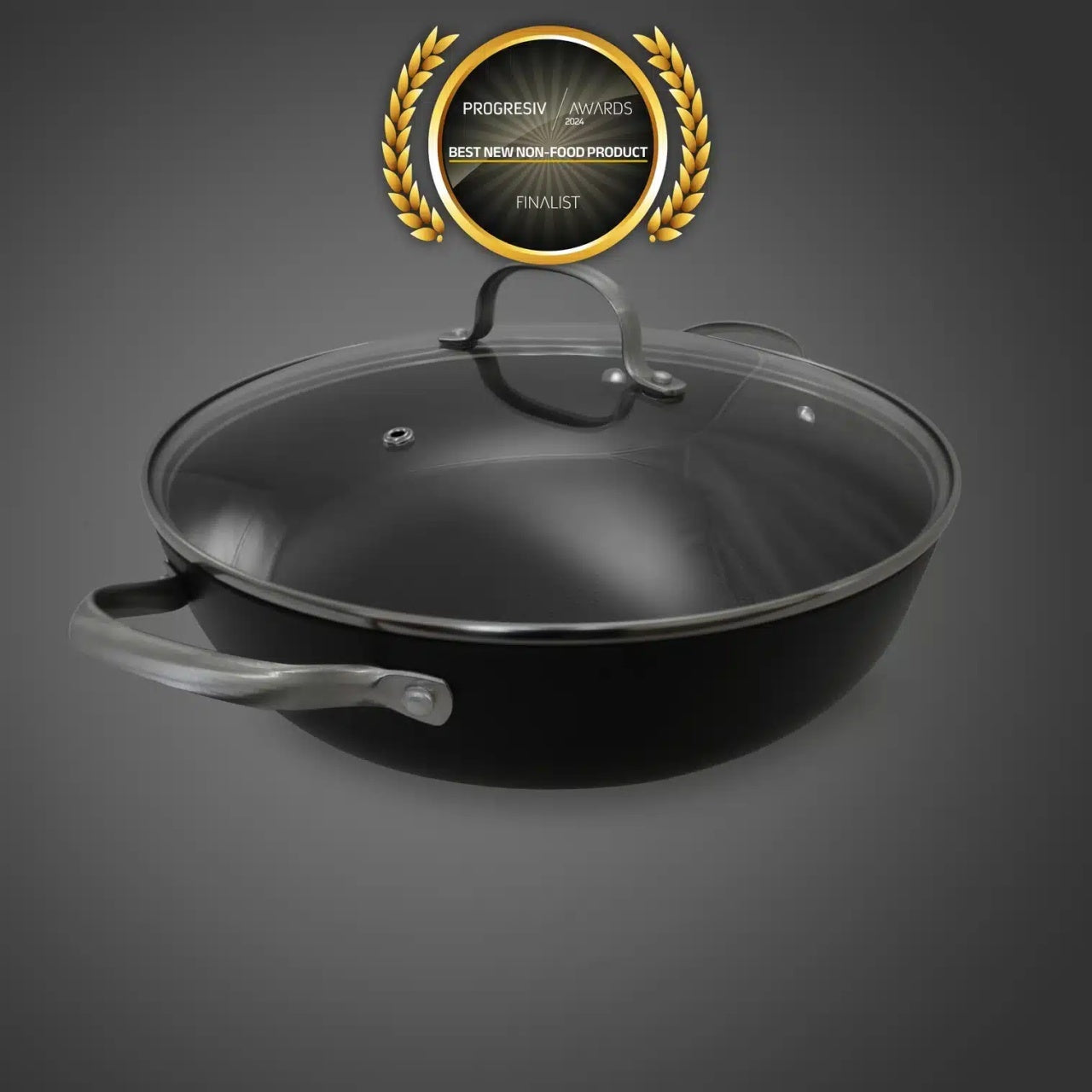Cratita fonta tip fagure 30cm cu capac sticla, capacitate 4.5L