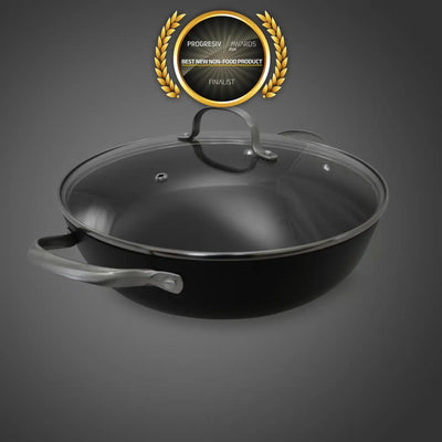Cratita fonta tip fagure 30cm cu capac sticla, capacitate 4.5L