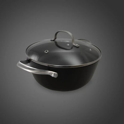 Cratita fonta usoara tip fagure cu capac sticla, 24 cm, 3.5 L