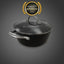Cratita fonta usoara tip fagure cu capac sticla, 24 cm, 3.5 L