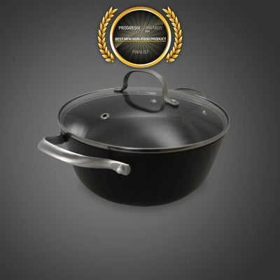 Cratita fonta usoara tip fagure cu capac sticla, 24 cm, 3.5 L