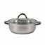 Cratita inox cu capac 25 cm, capacitate 3L, baza triplu strat, compatibila inductie