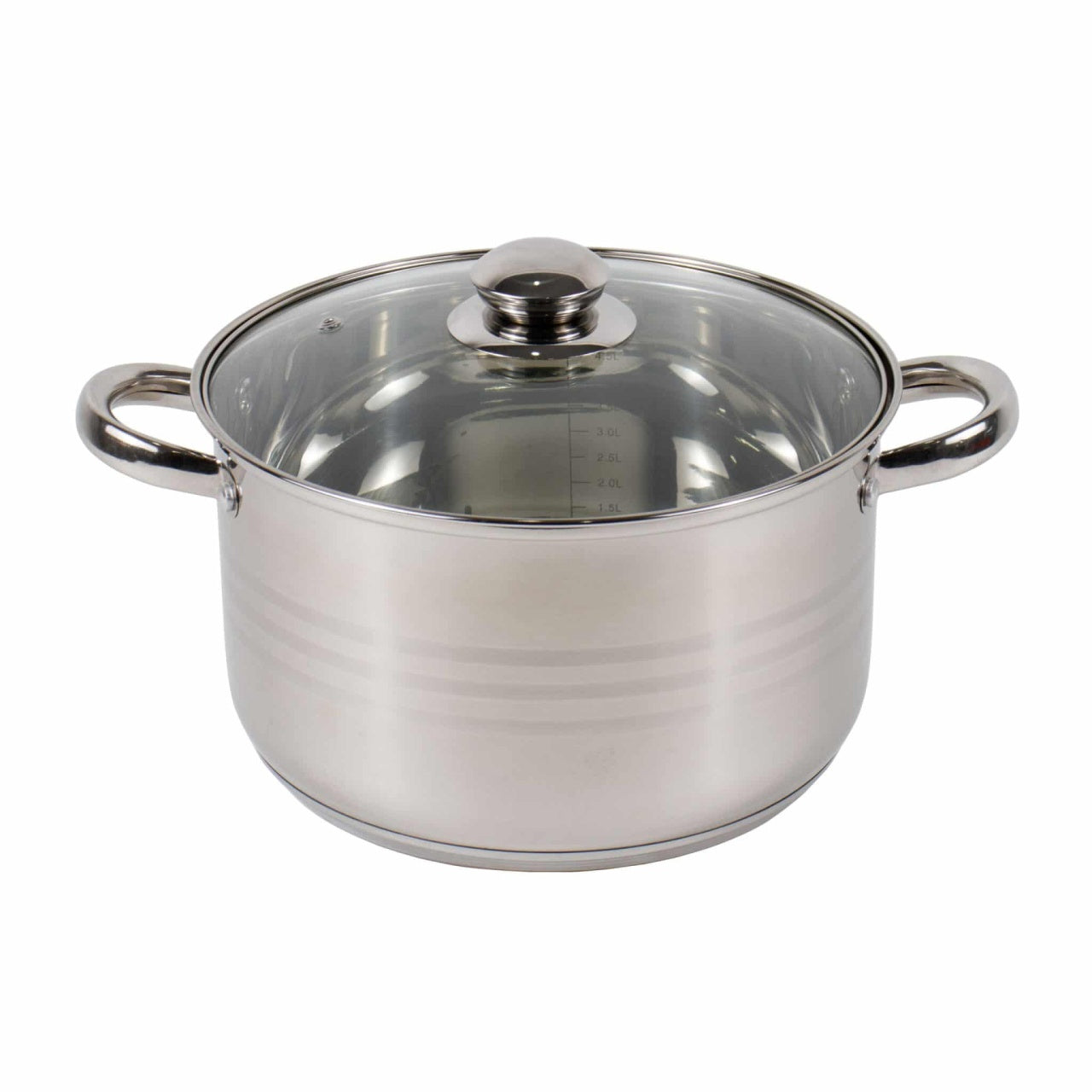 Cratita inox cu capac 25 cm, capacitate 5.5L, baza stratificata pentru inductie