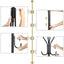 Cuier din metal, pentru haine, dimensiuni 45 x 175 cm, picioruse antialunecare, negru