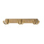 Cuier metalic auriu cu 3 agatatori, lungime 24.5 cm, design modern