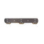 Cuier metalic auriu cu 3 agatatori, lungime 24.5 cm, design modern
